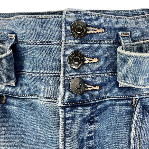 Veronica Beard Giselle Flare Extra! High Rise Jeans Mystic Blue‎ Belted Size 27 - Picture 6 of 9